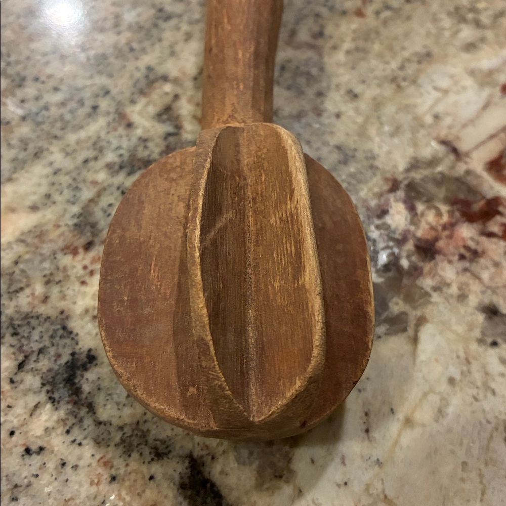 Antique 1900’s Primitive Carved Wood Mixer/ Whisk   Spin Between Hands - 14” - Picture 3 of 8
